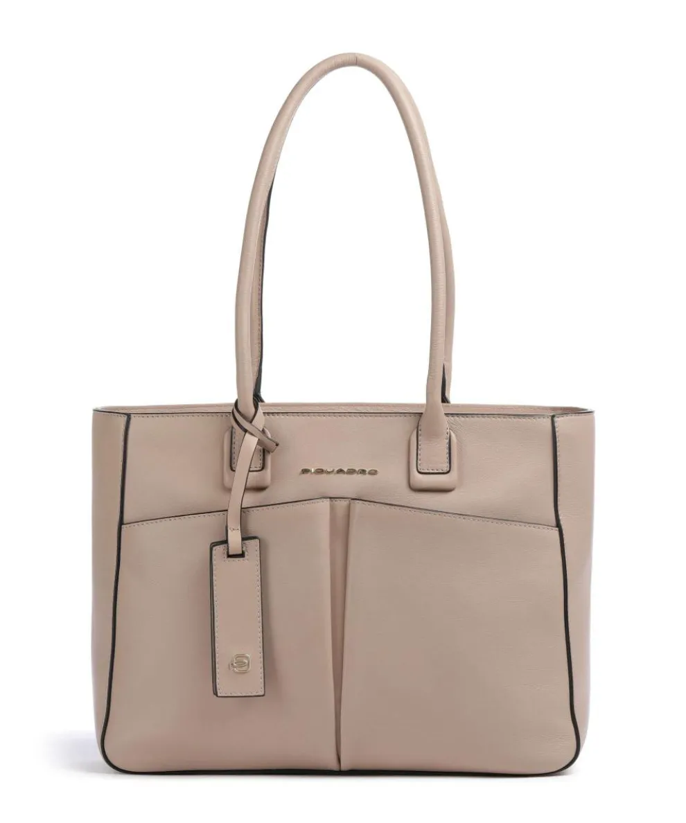 Nevet Tote bag 13″ fine grain cow leather antique pink