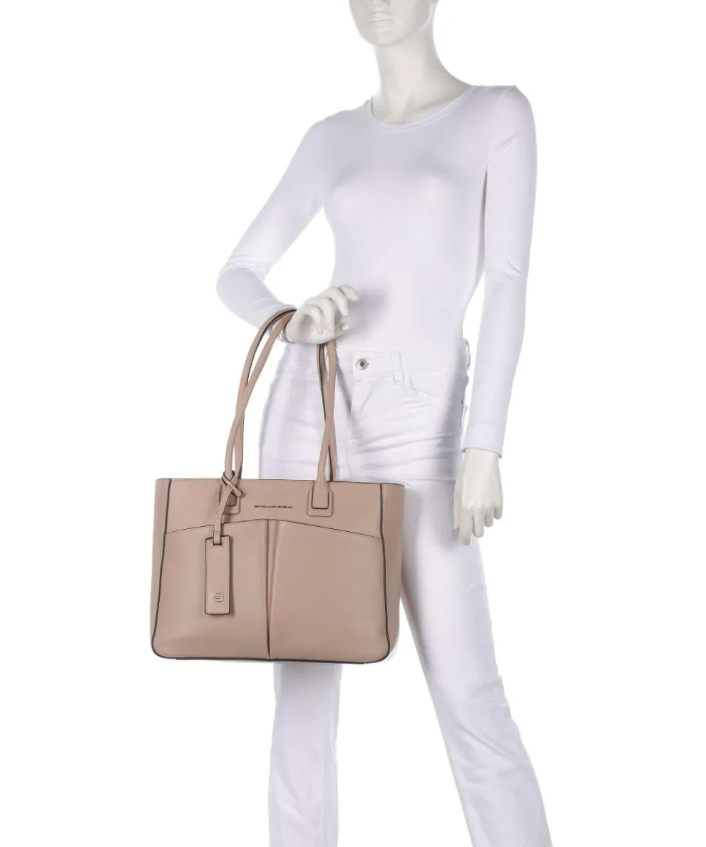 Nevet Tote bag 13″ fine grain cow leather antique pink