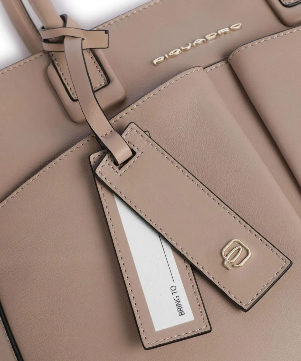 Nevet Tote bag 13″ fine grain cow leather antique pink