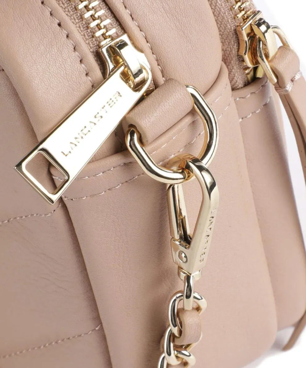 Soft Matelassé Crossbody bag soft cow leather antique pink