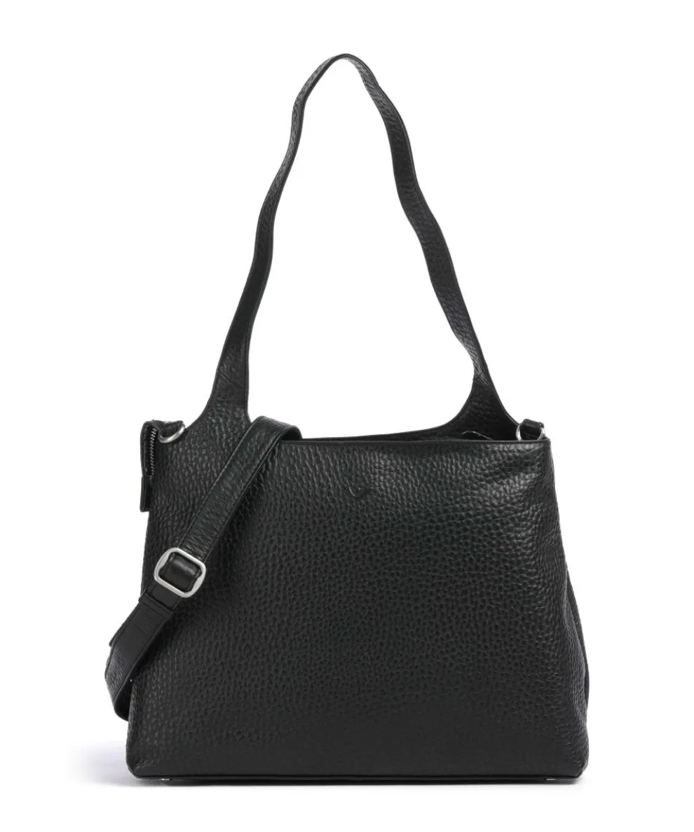 Hirsch Gisela Shoulder bag grained leather black