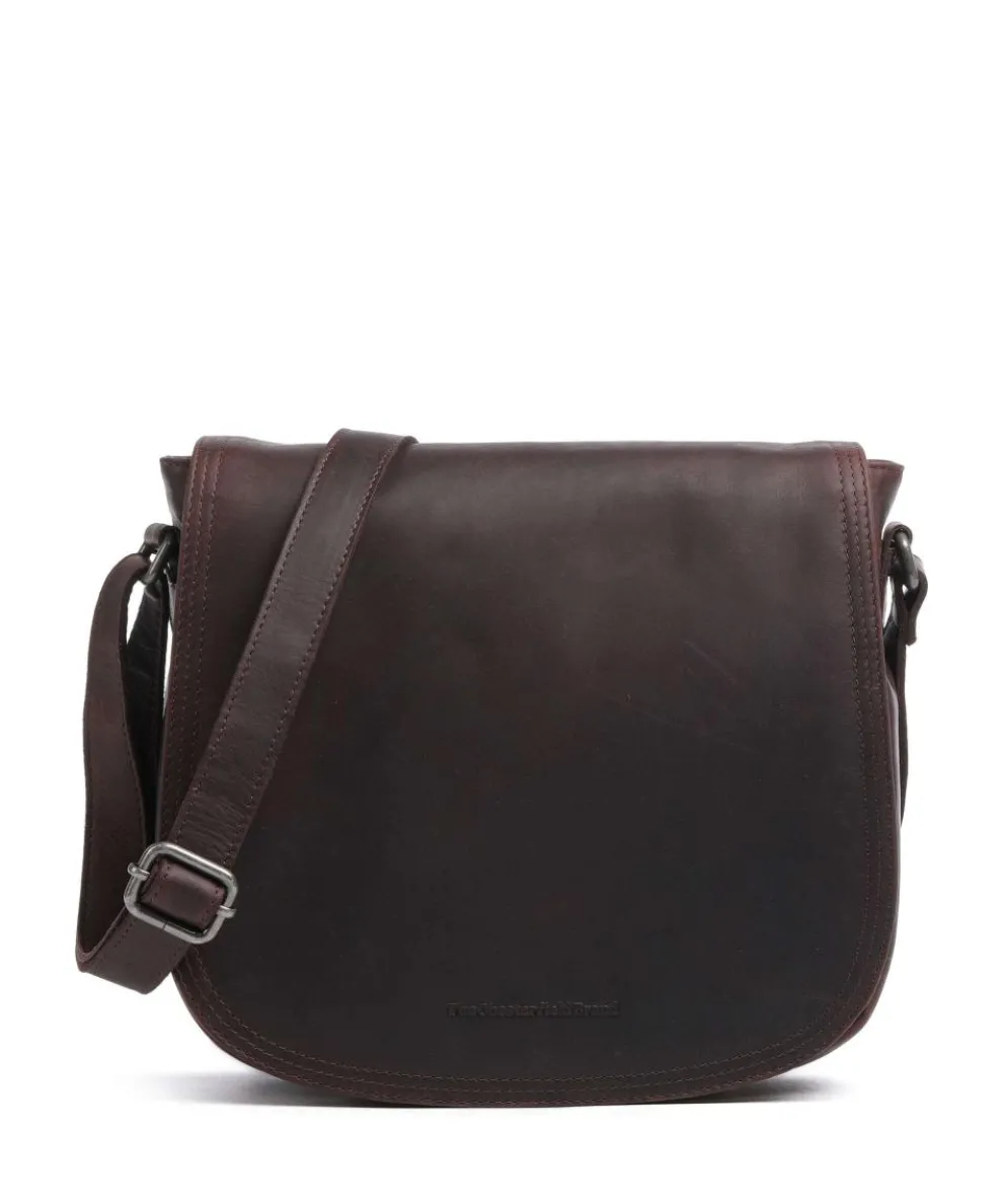 Everglades Crossbody bag pull-up cow leather dark brown