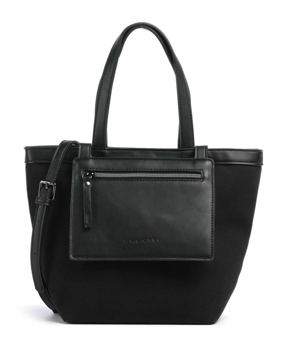 Elena Tote bag canvas, imitation leather black