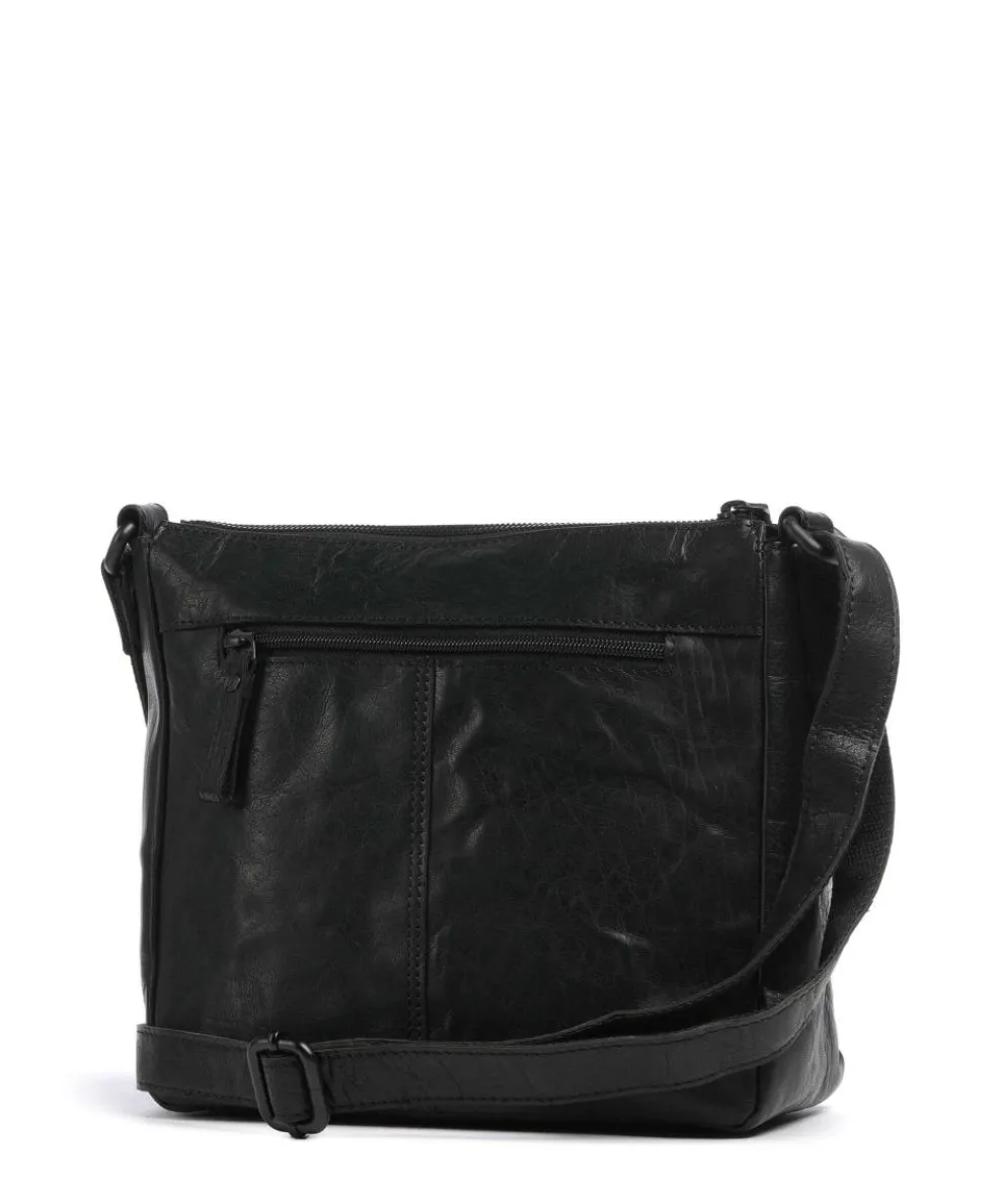 Bronco Valarie Crossbody bag grained leather black