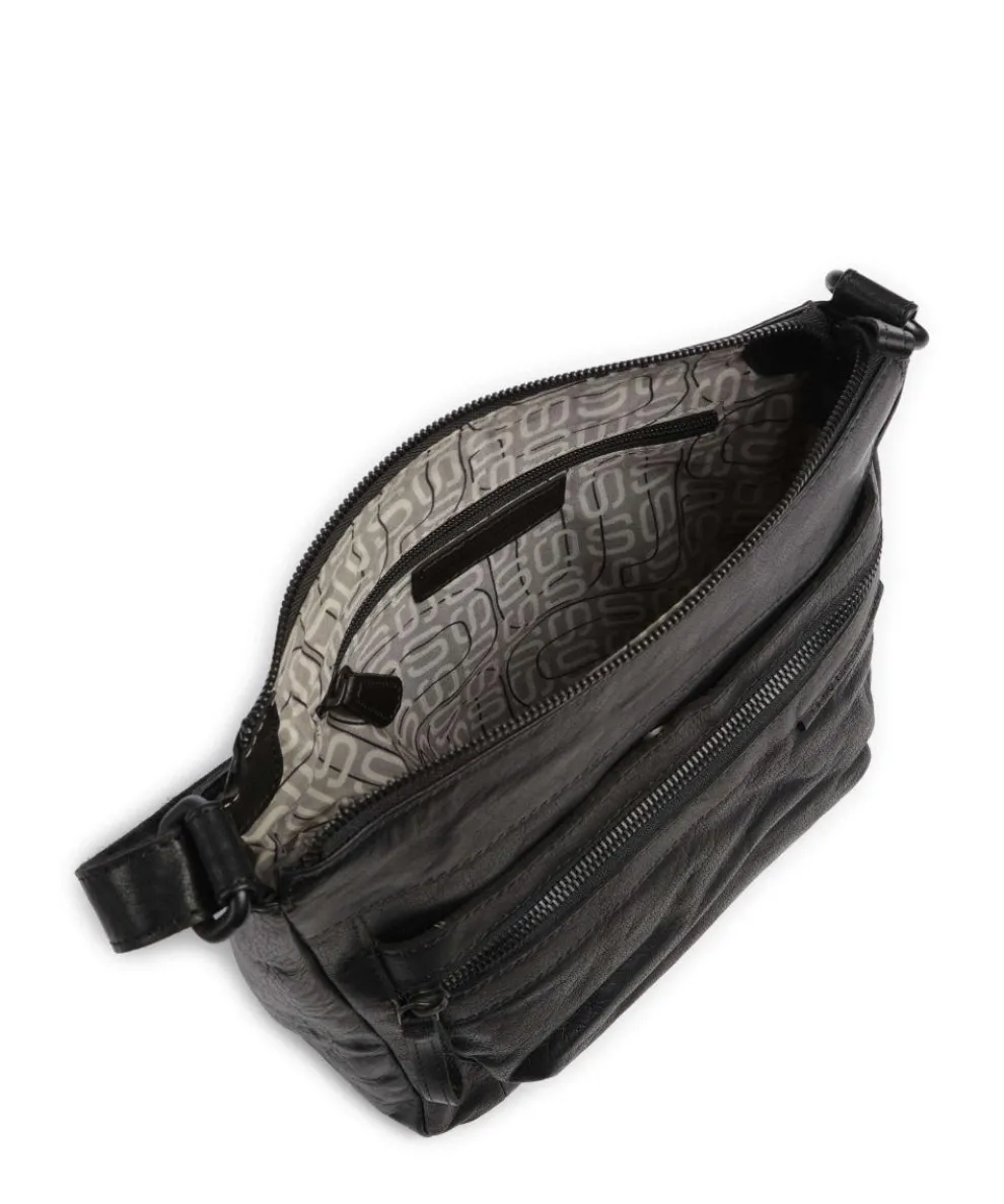 Bronco Valarie Crossbody bag grained leather black