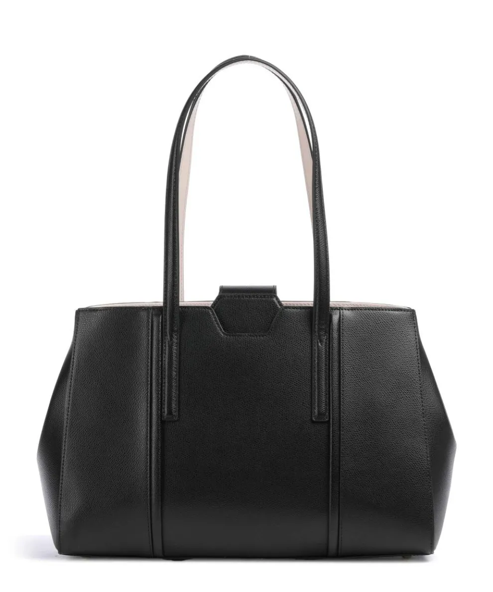 Riva L Tote bag grained leather black