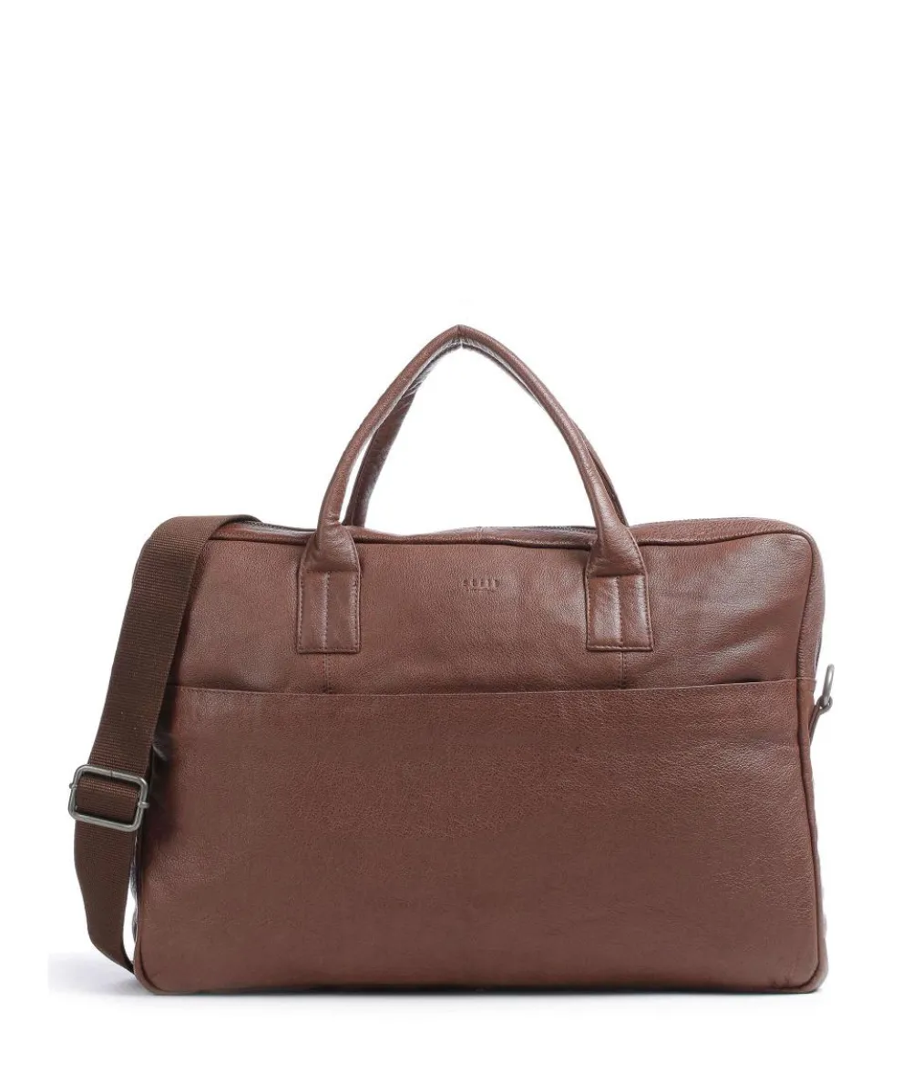 Damon Damon Briefcase 14″ grained leather brown