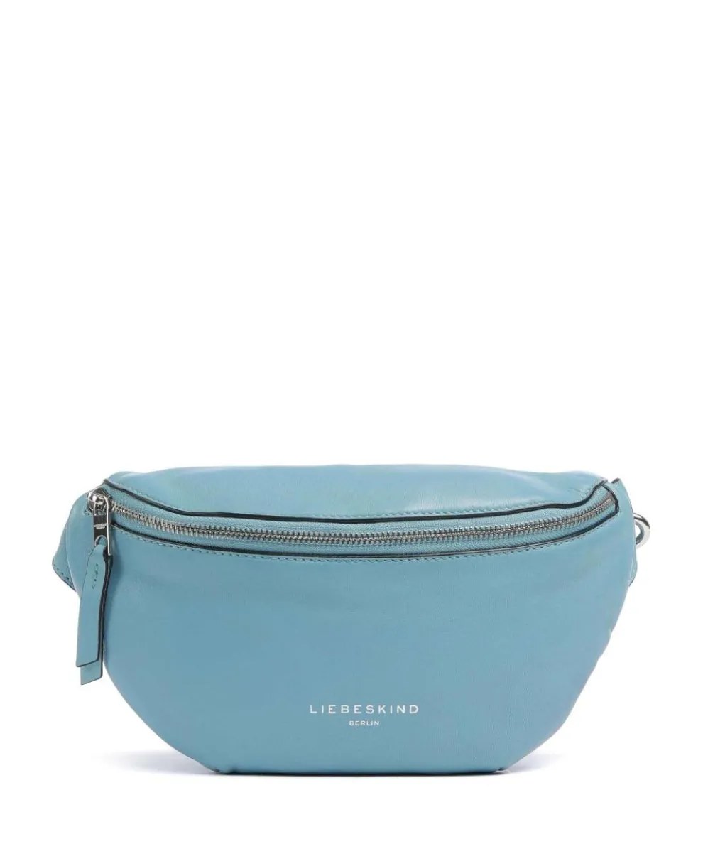 Tavia Sheep Natural Fanny pack grained leather petrol