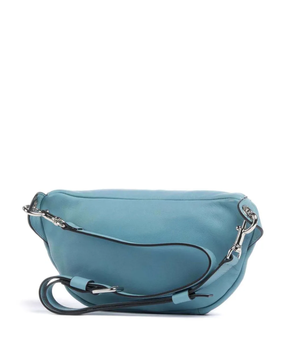 Tavia Sheep Natural Fanny pack grained leather petrol