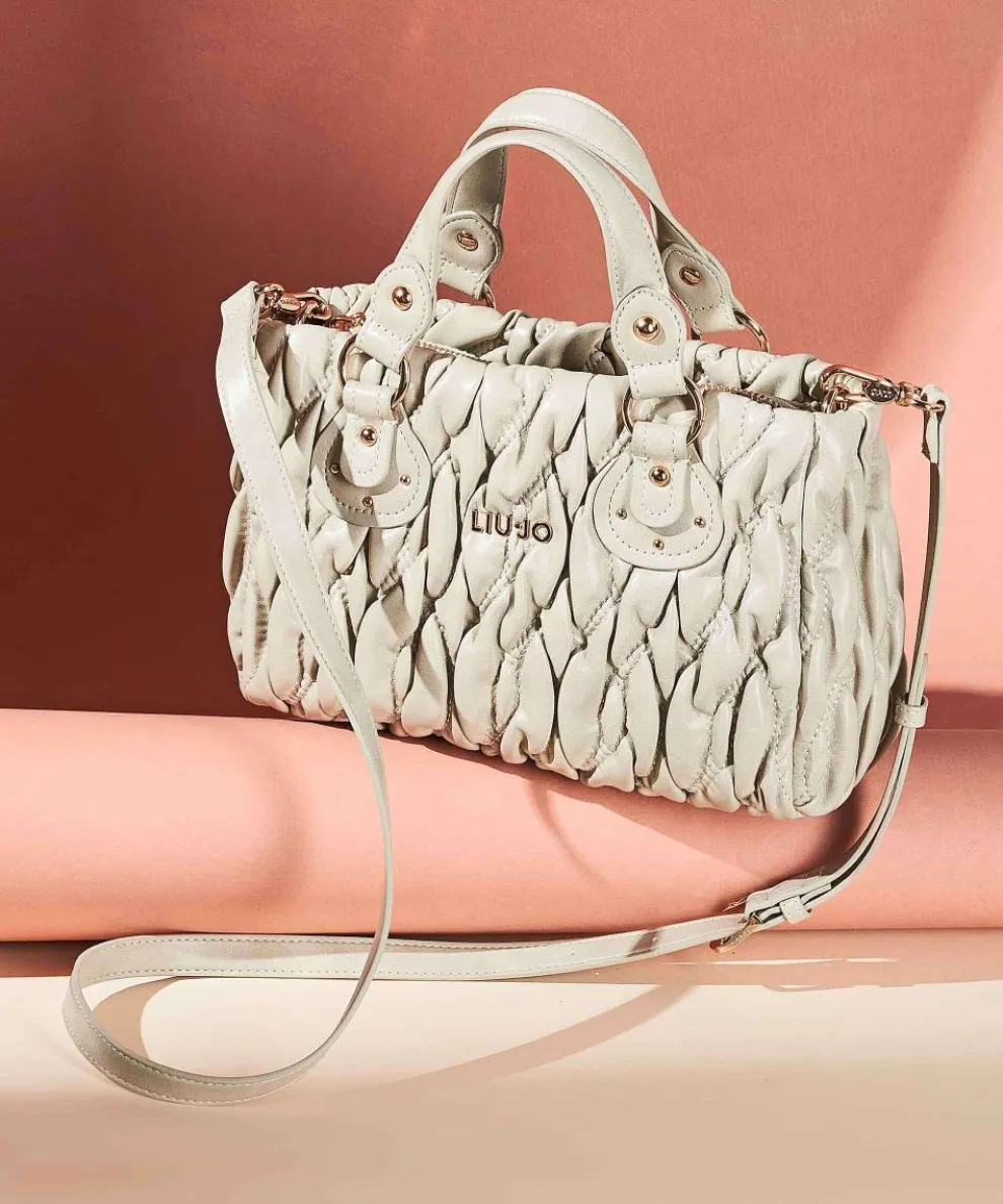 Aide S Handbag imitation leather light grey