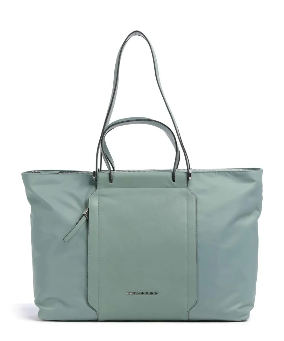 W92T Tote bag 15″ recycled nylon green-blue