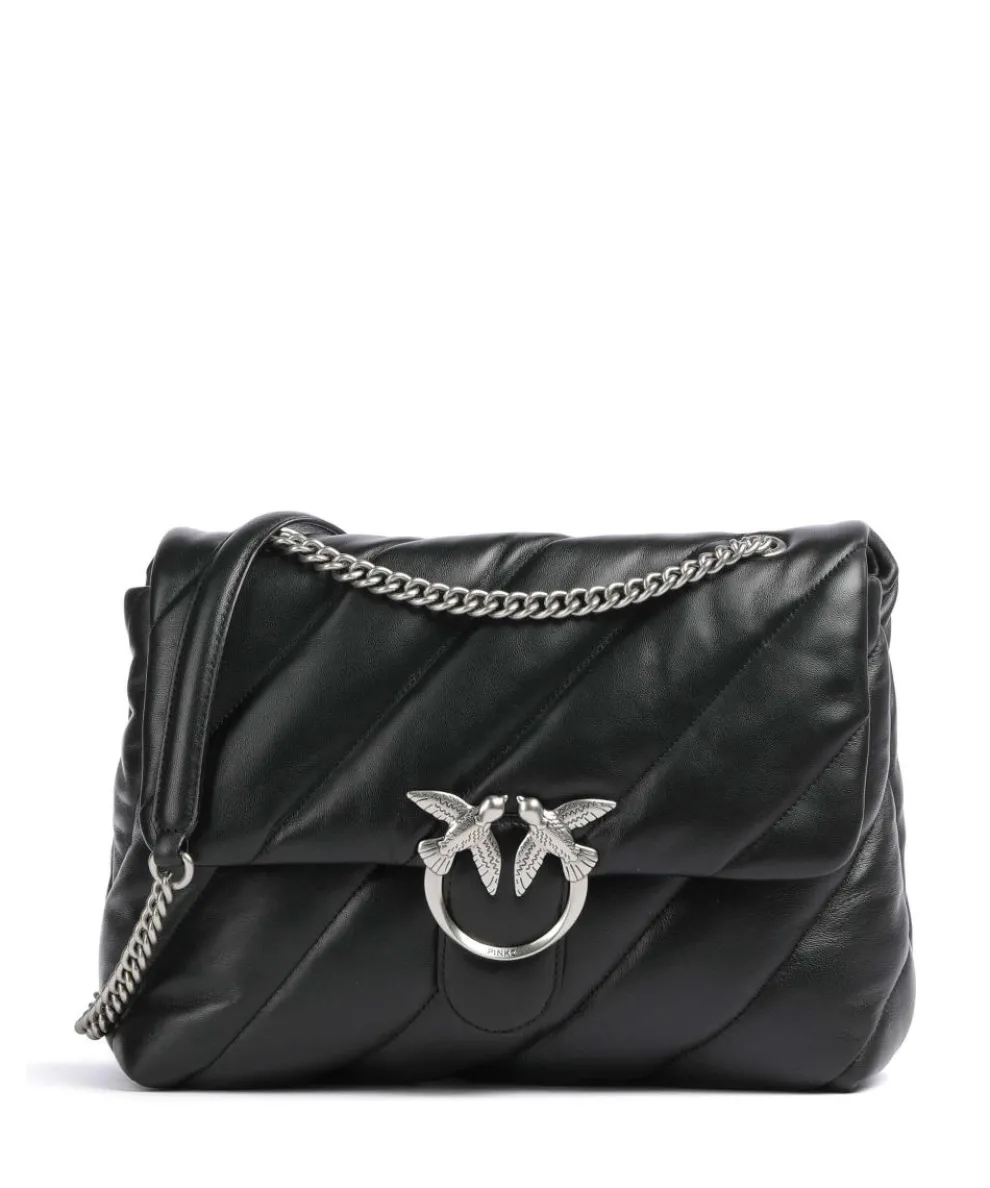 Love Puff Big Shoulder bag sheepskin leather black