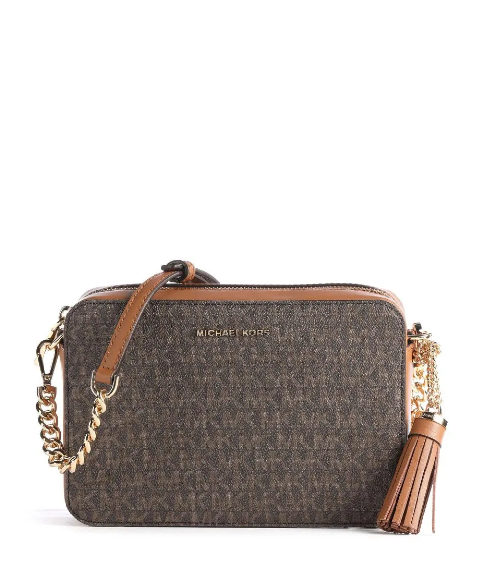 Jet Set Crossbody bag imitation leather dark brown