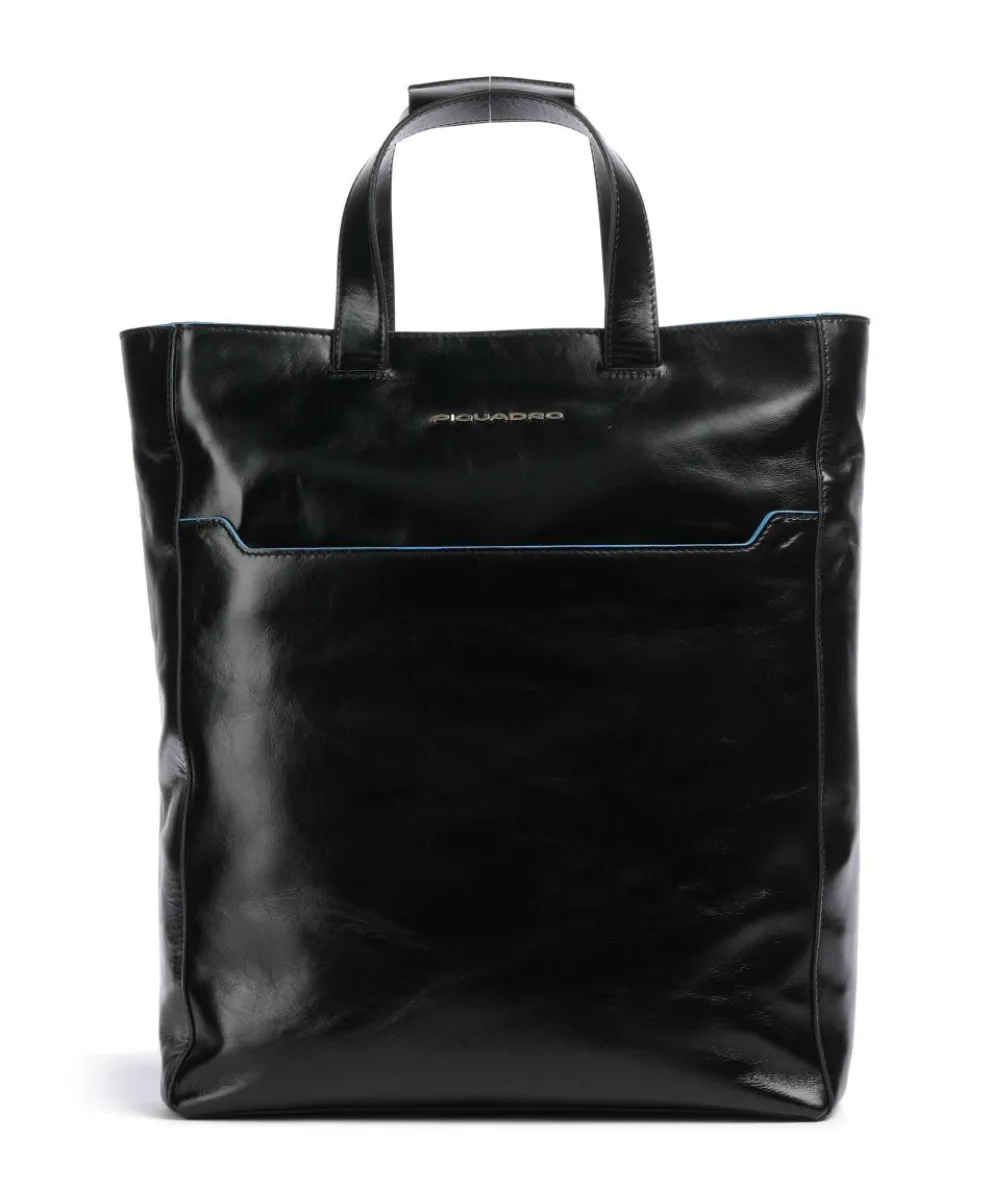 Blue Square Hobo bag 13″ fine grain cow leather black