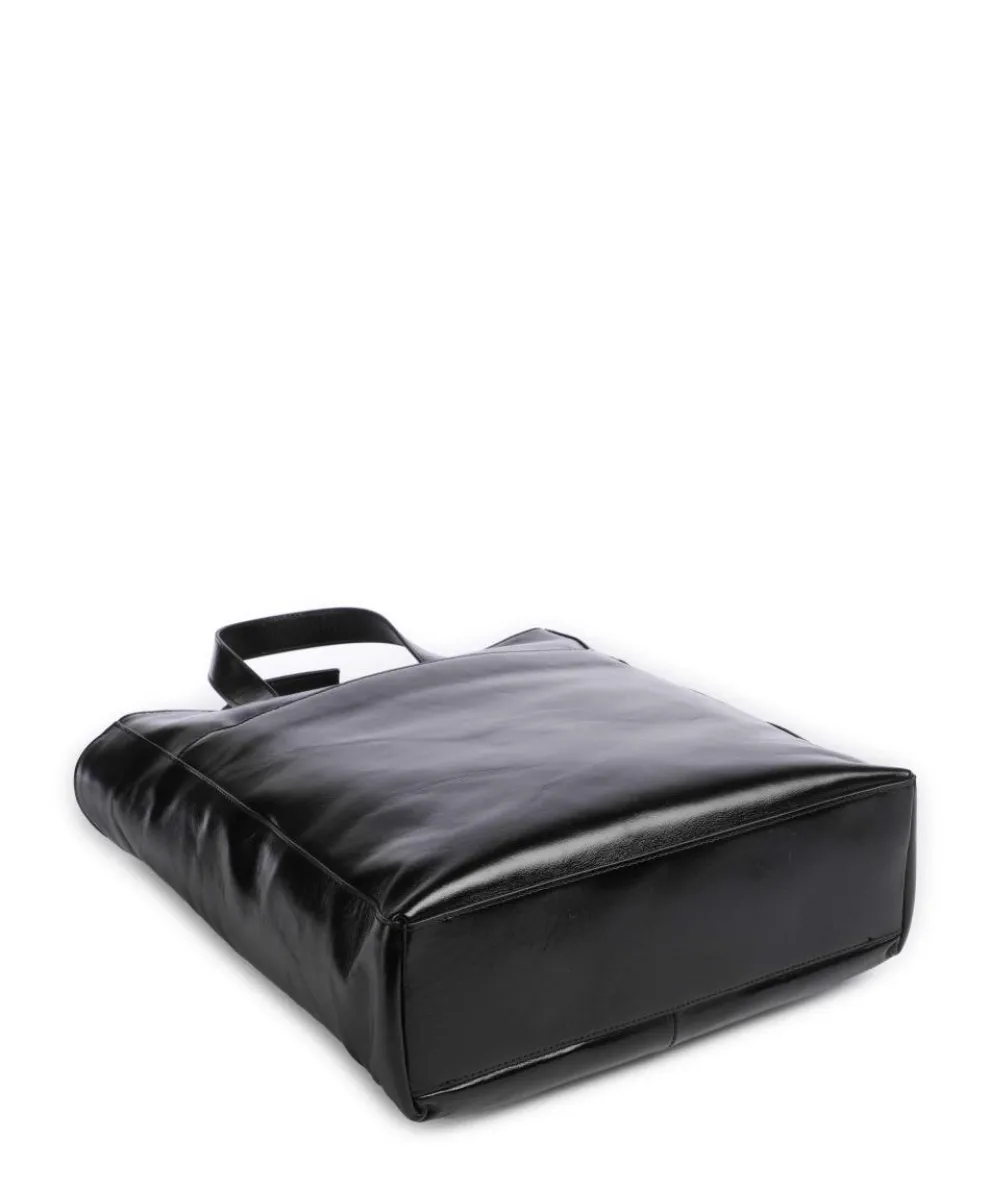 Blue Square Hobo bag 13″ fine grain cow leather black