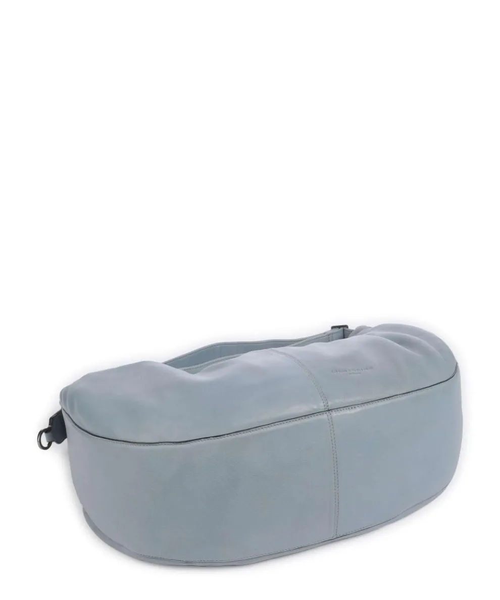 Moon Sheep Natural L Hobo bag sheepskin leather blue-grey