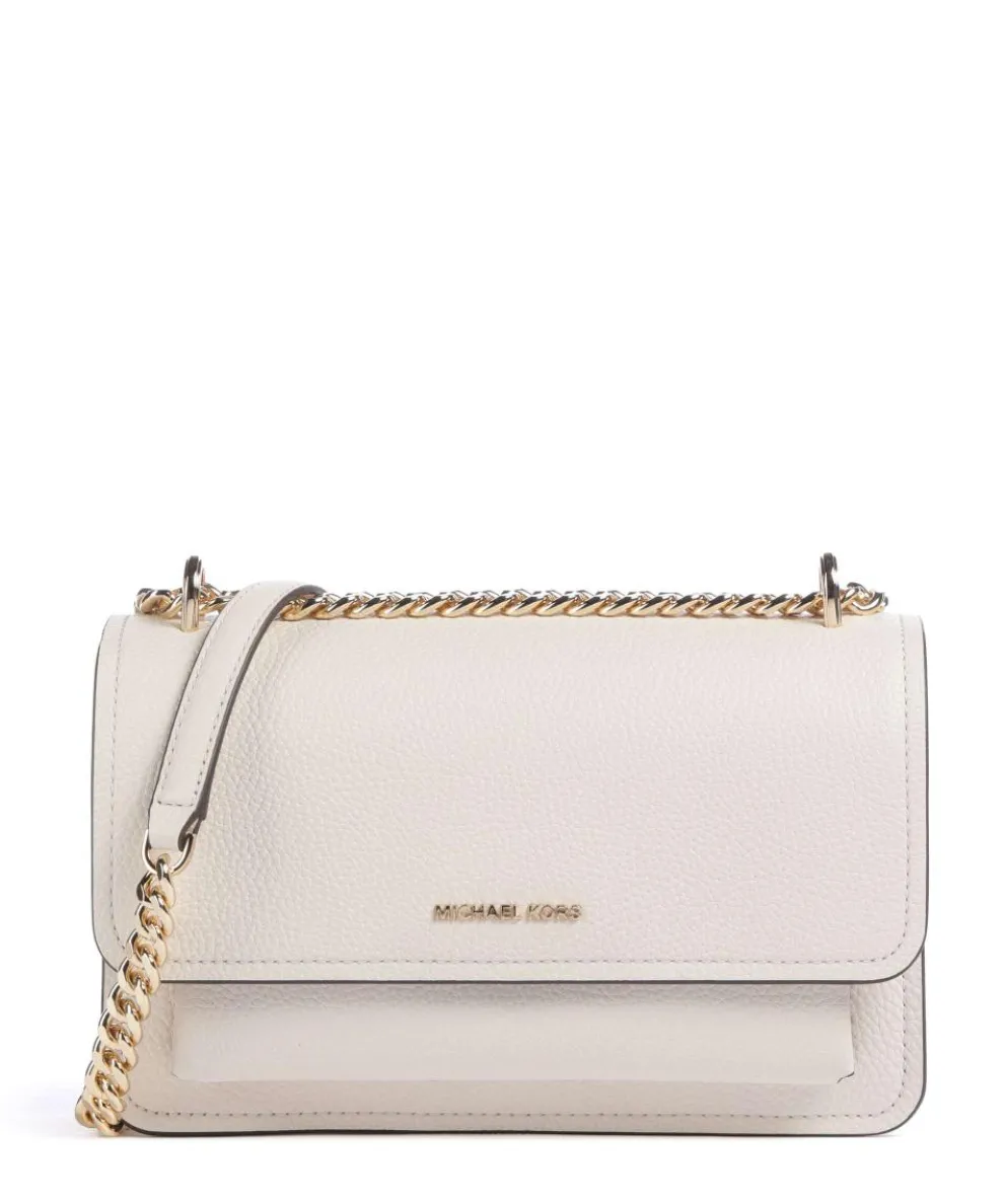 Claire Large Shoulder bag grained cow leather ivory