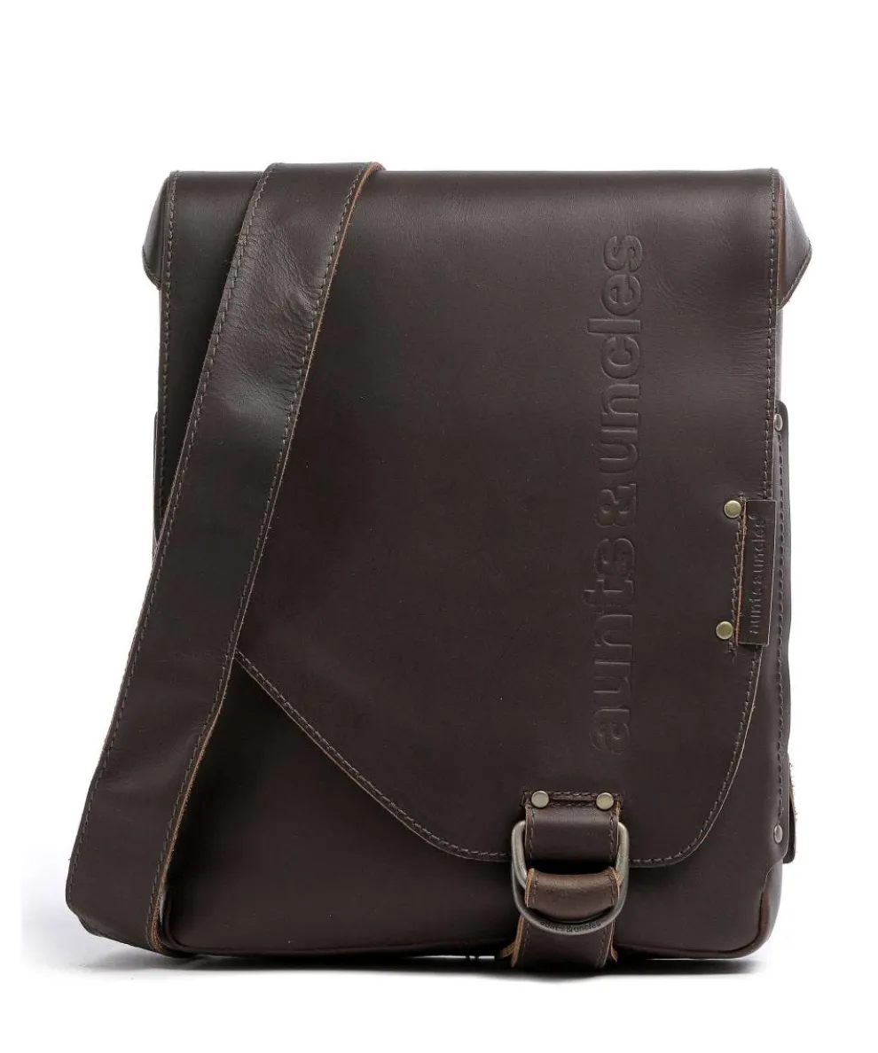 Hunter Jason Crossbody bag buffalo leather dark brown
