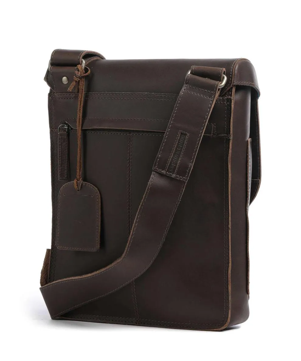 Hunter Jason Crossbody bag buffalo leather dark brown