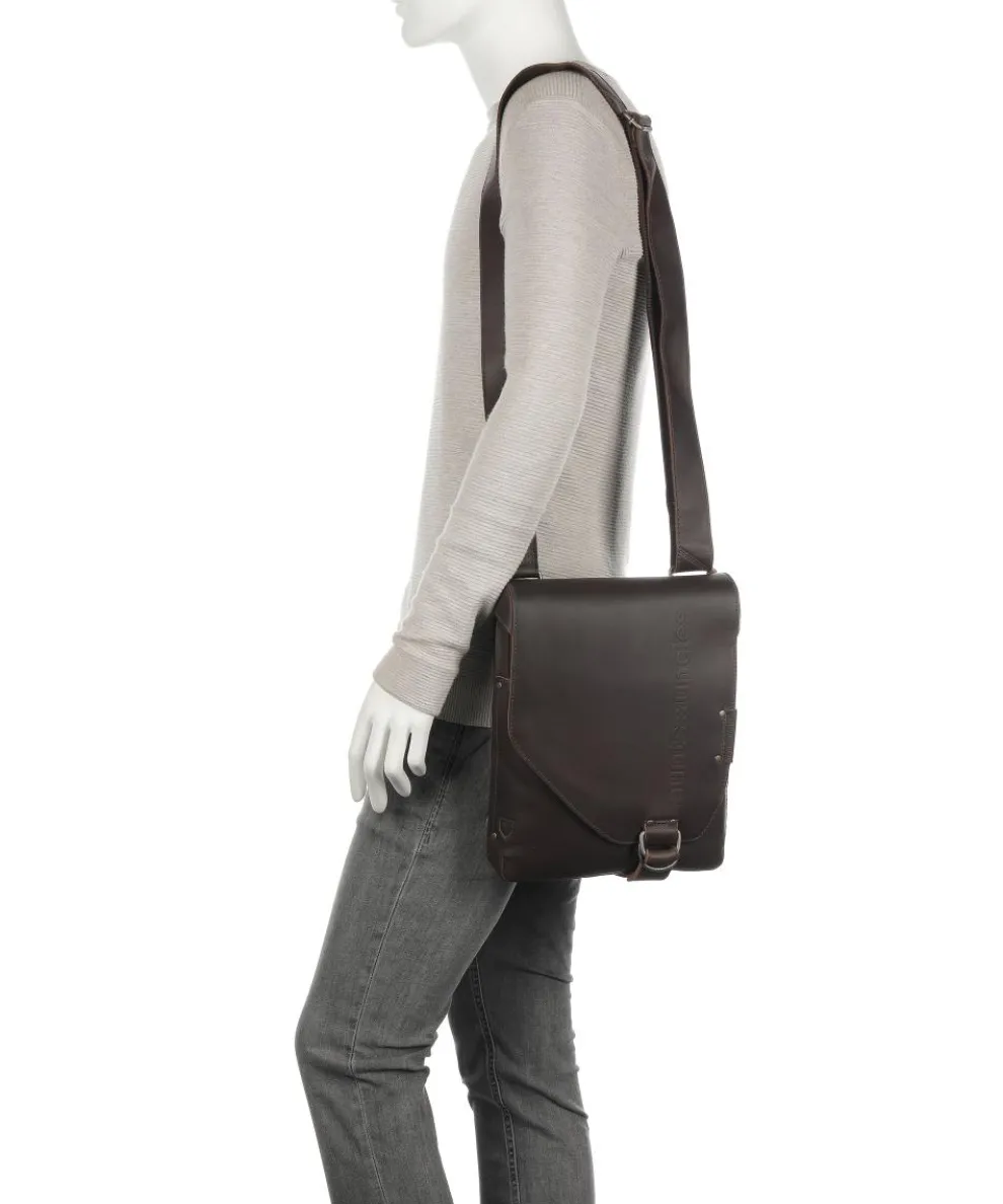 Hunter Jason Crossbody bag buffalo leather dark brown