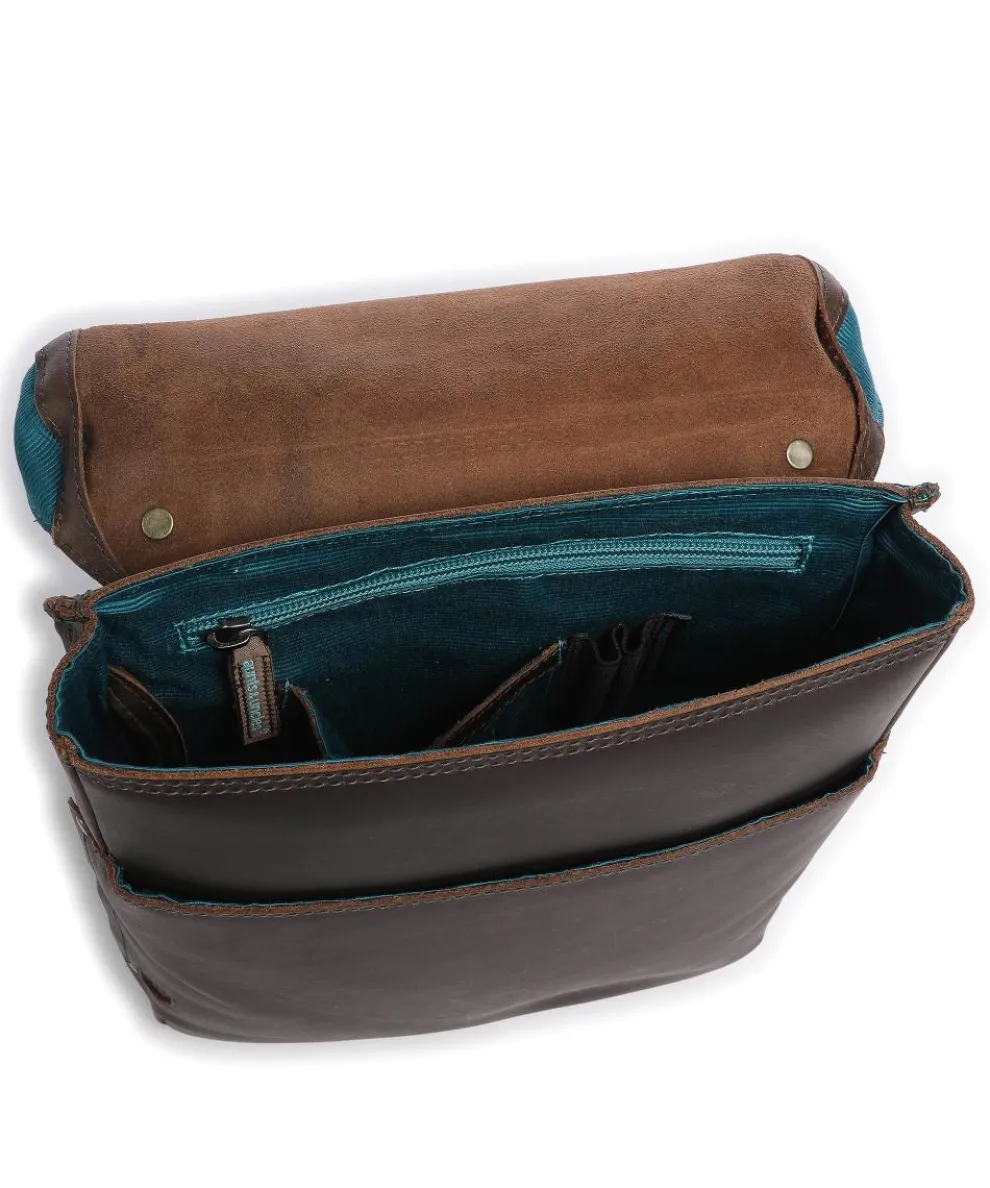 Hunter Jason Crossbody bag buffalo leather dark brown