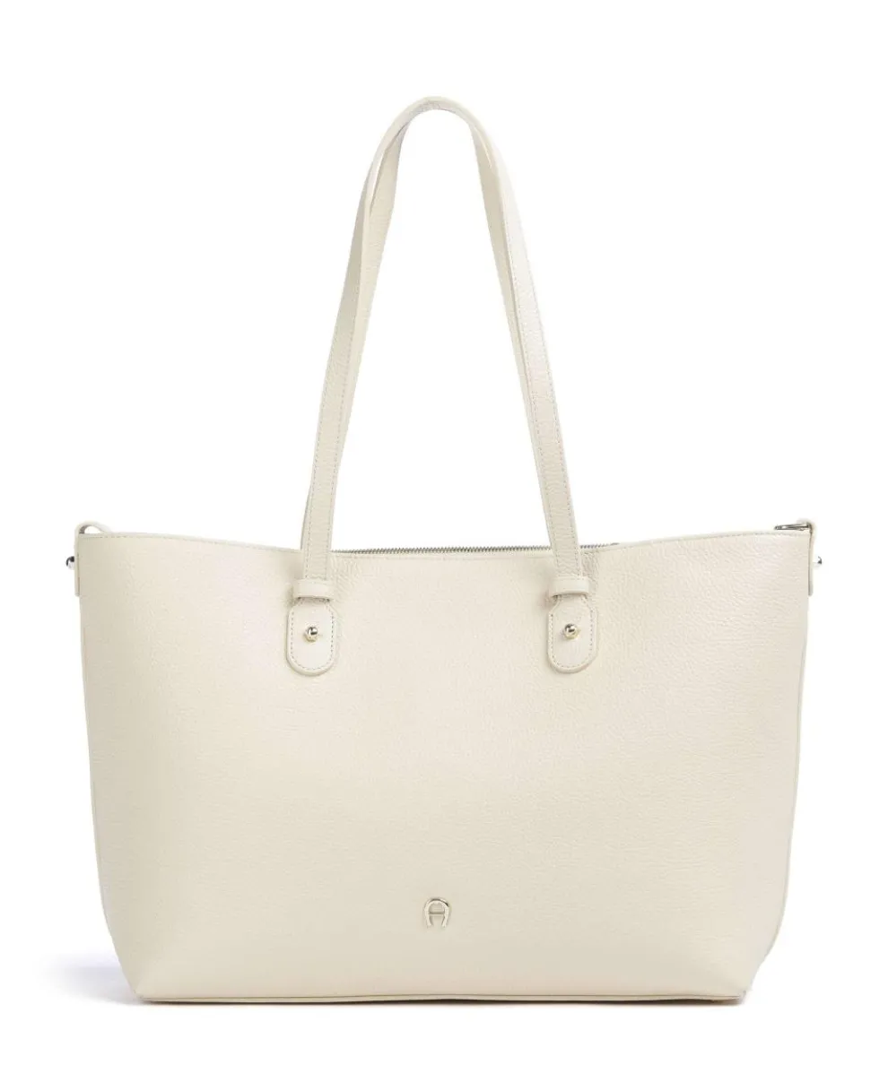 Diadora L Tote bag grained cow leather cream