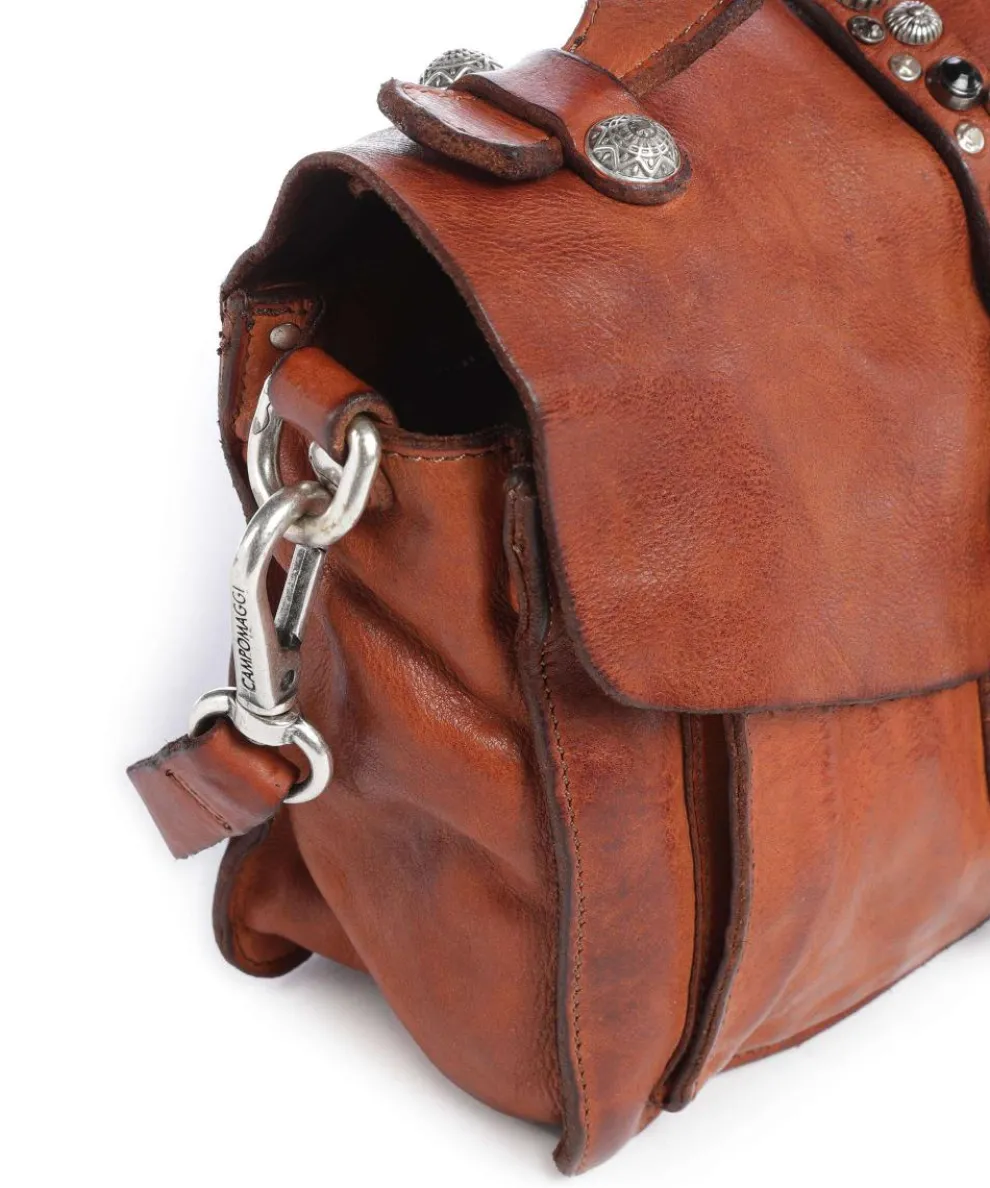 Handbag fine grain cow leather cognac