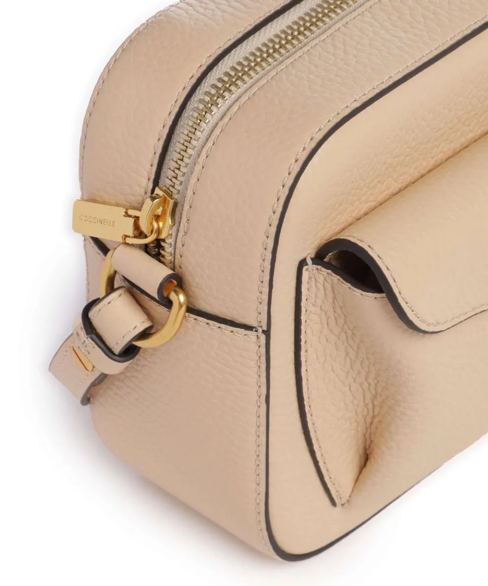 Beat Soft Crossbody bag grained cow leather sand