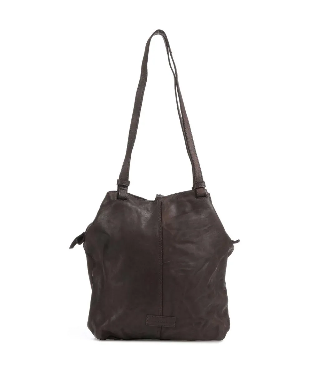 Submarine Tote bag fine grain cow leather dark brown