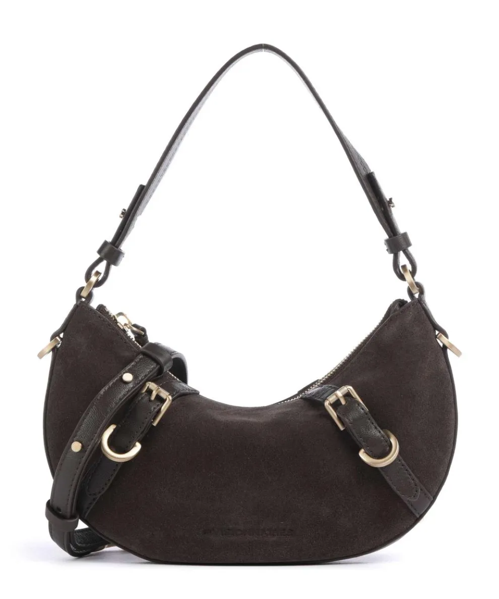 Enya Cozy Mini Shoulder bag brushed leather dark brown