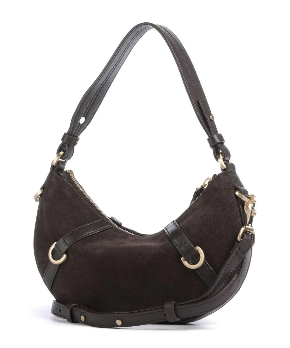 Enya Cozy Mini Shoulder bag brushed leather dark brown