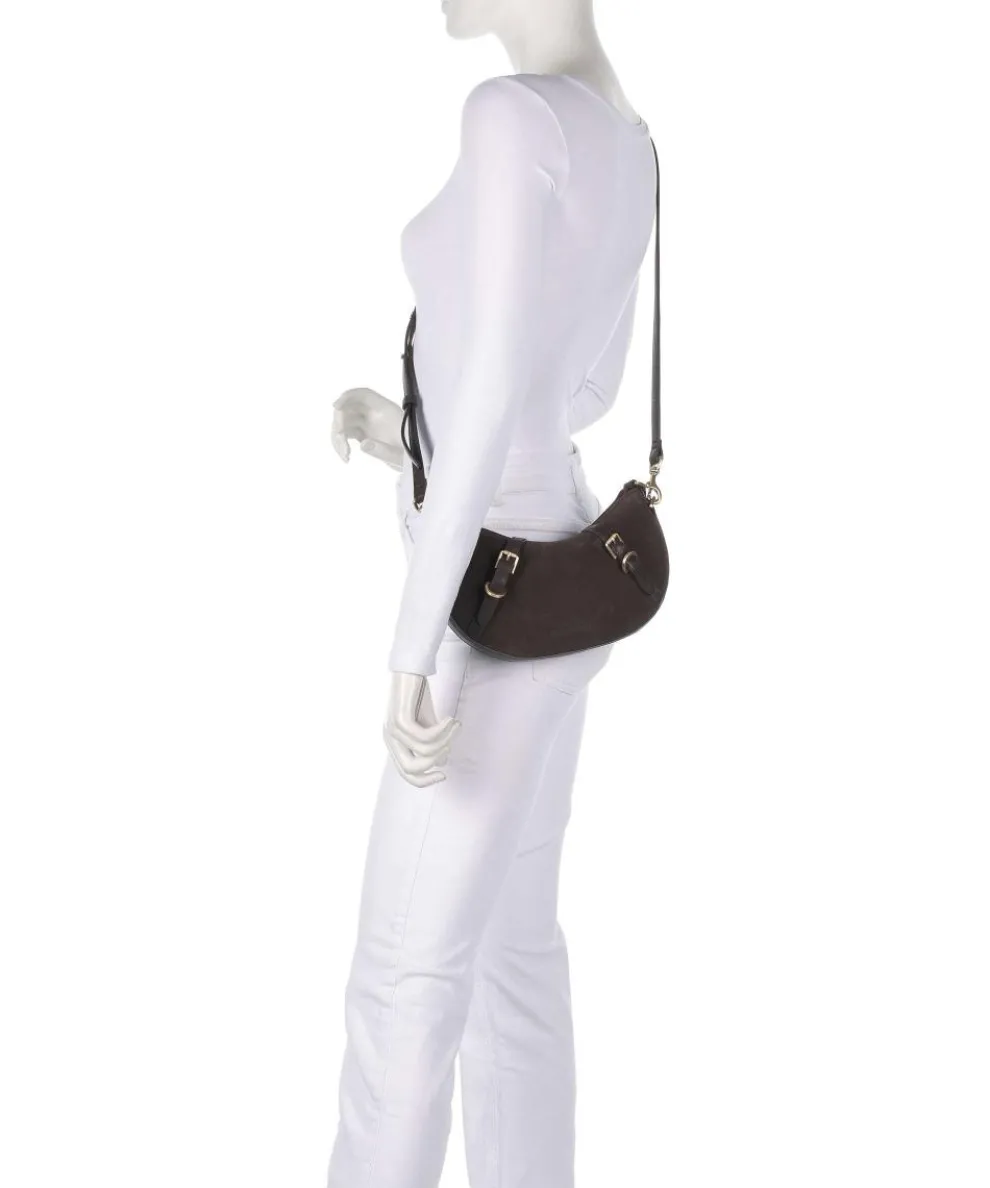 Enya Cozy Mini Shoulder bag brushed leather dark brown