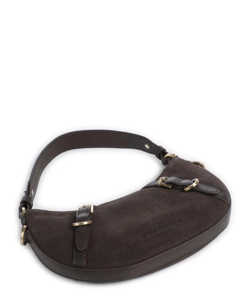 Enya Cozy Mini Shoulder bag brushed leather dark brown