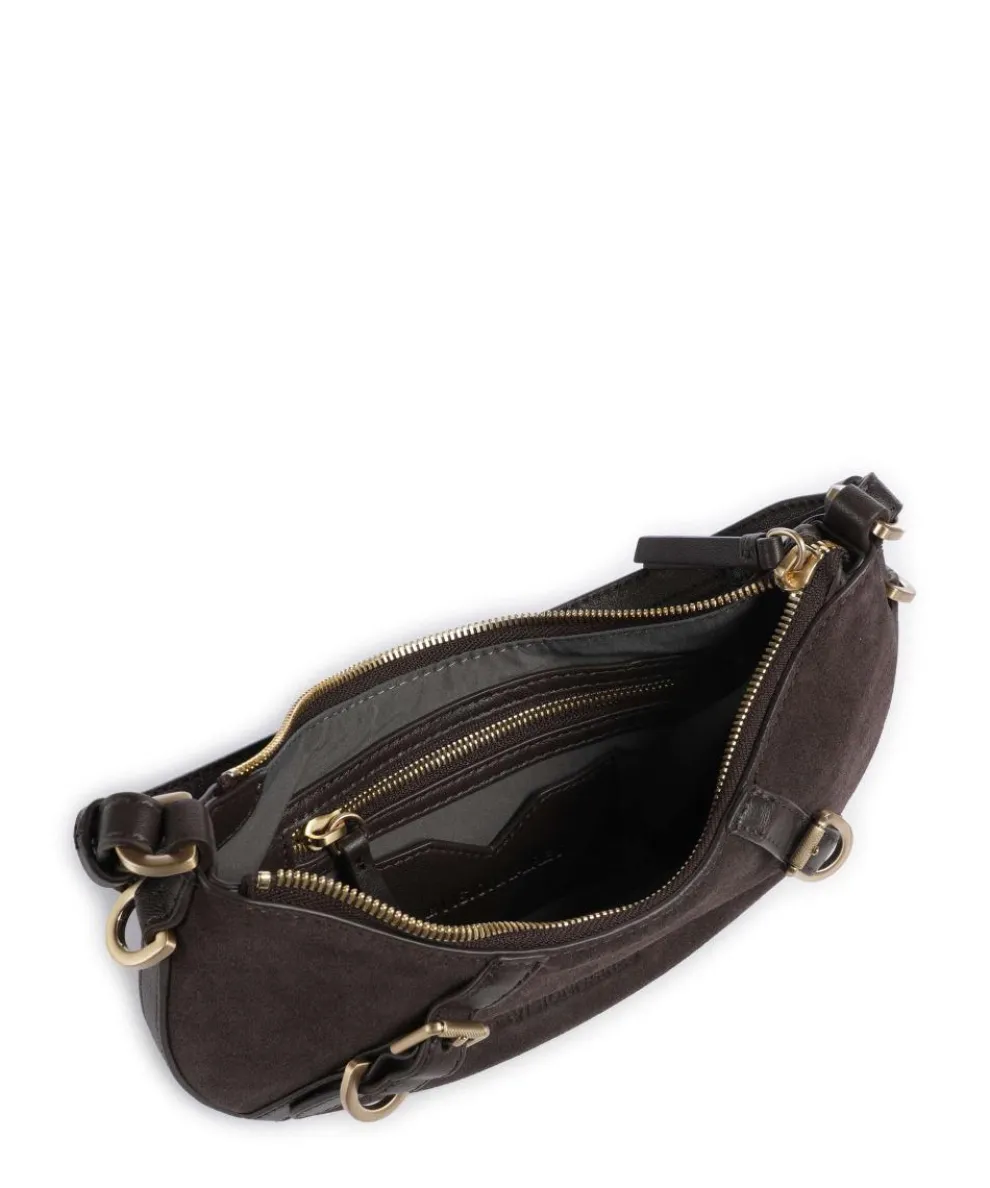 Enya Cozy Mini Shoulder bag brushed leather dark brown