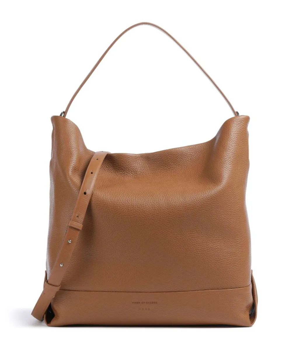 Cesano Hobo bag 15″ fine grain cow leather brown