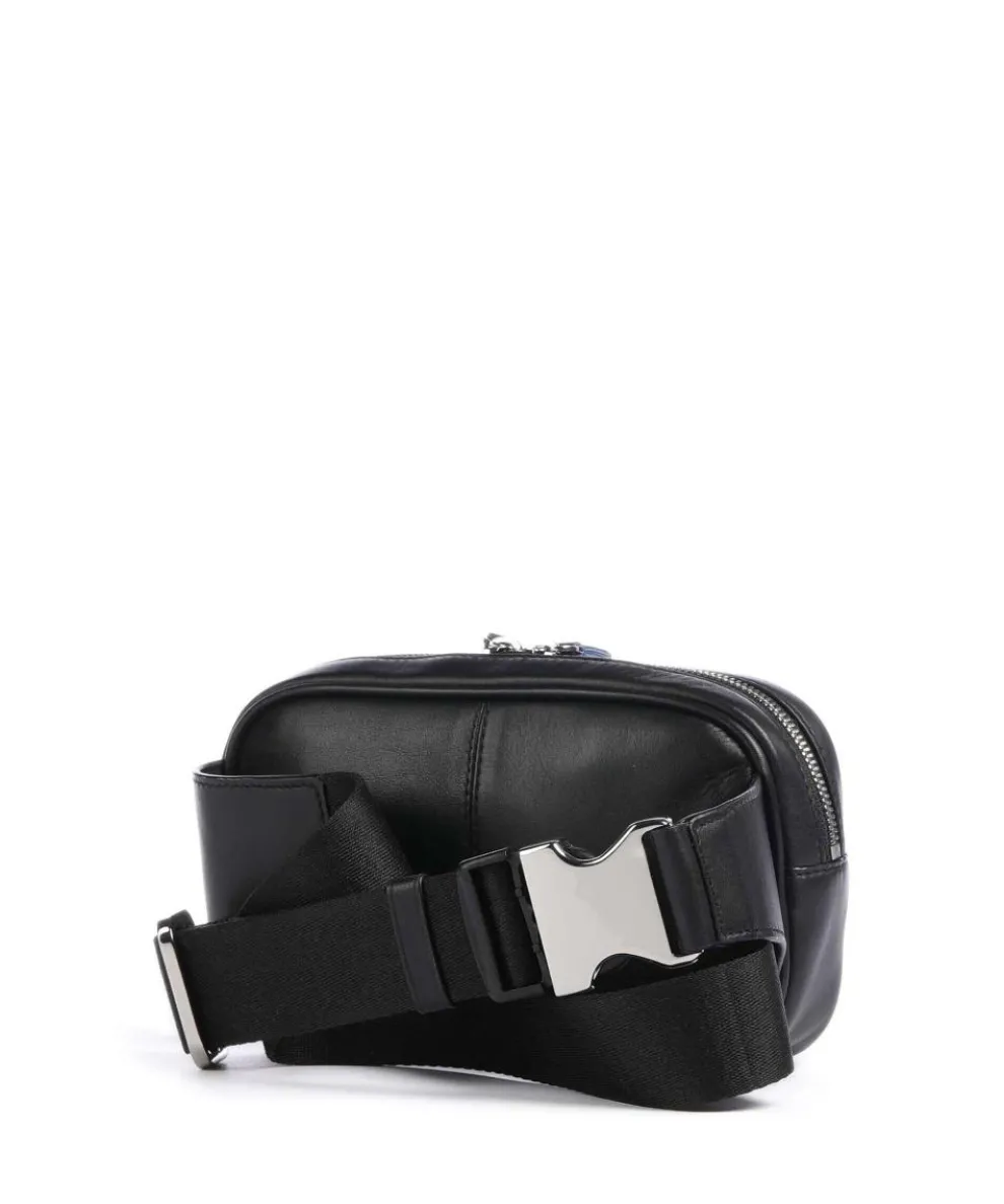 Devon Fanny pack fine grain leather black