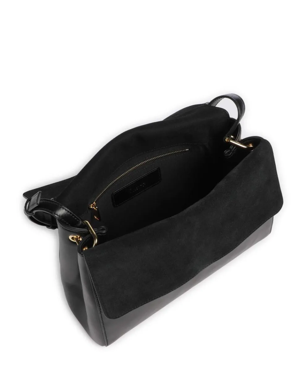 Domus S Shoulder bag fine grain leather black