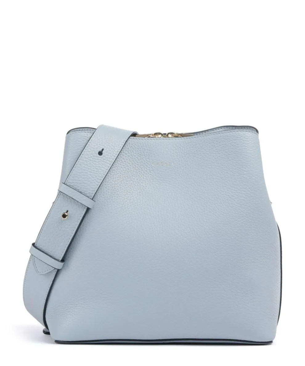 Dukes Place Medium Crossbody bag grained cow leather light blue