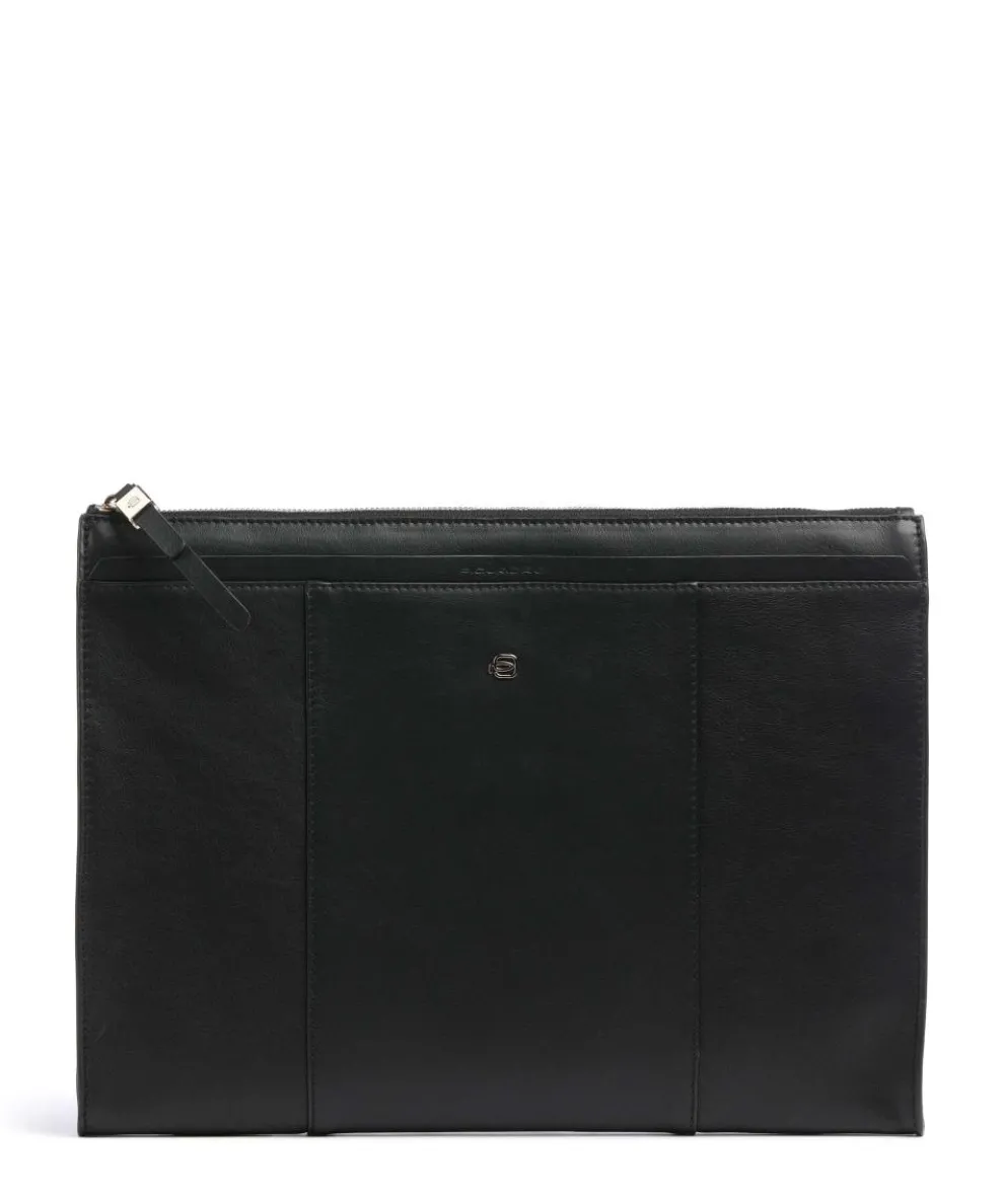Circle Tablet case 14″ fine grain cow leather black