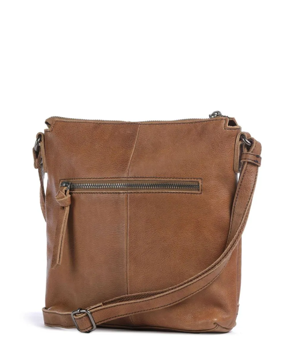 My old Friend Crossbody bag grained leather caramel