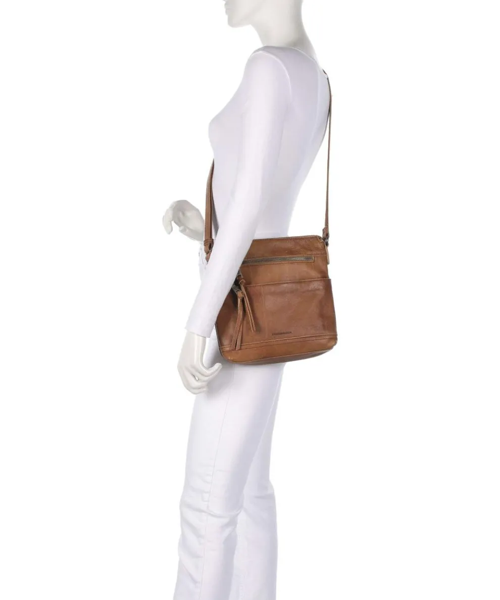 My old Friend Crossbody bag grained leather caramel