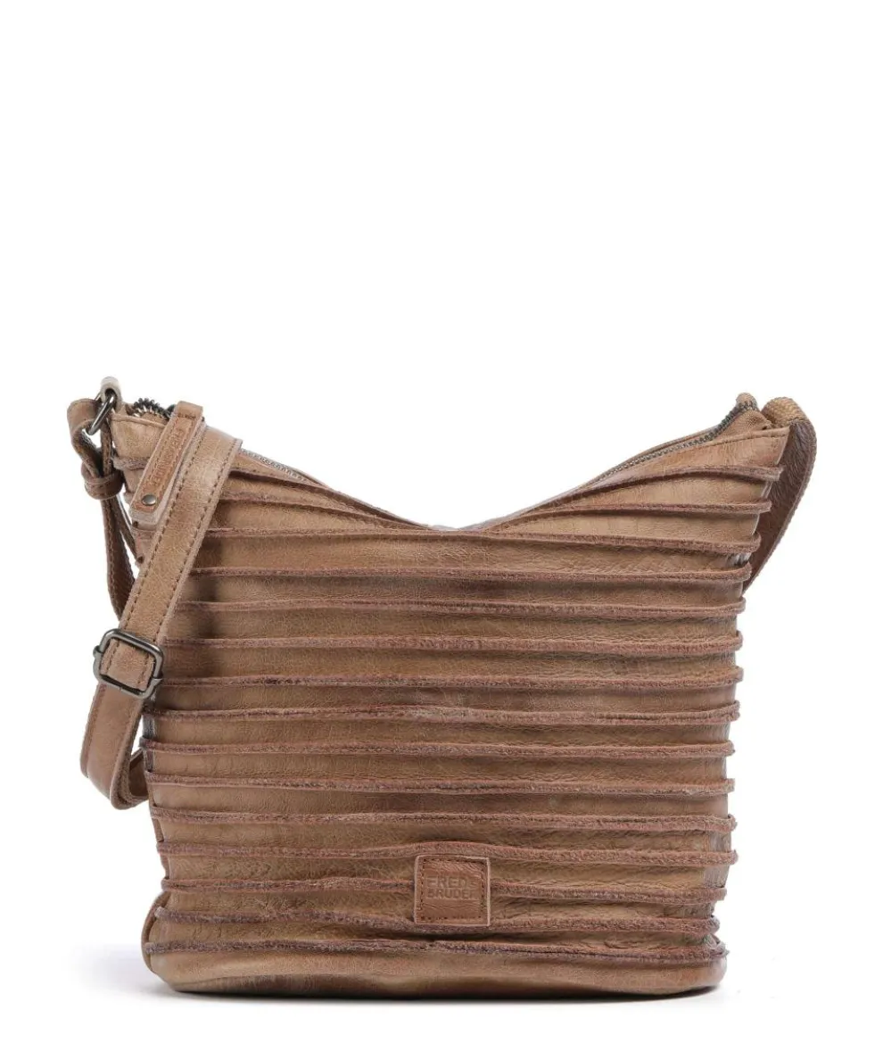 Riffellinchen Crossbody bag grained cow leather caramel