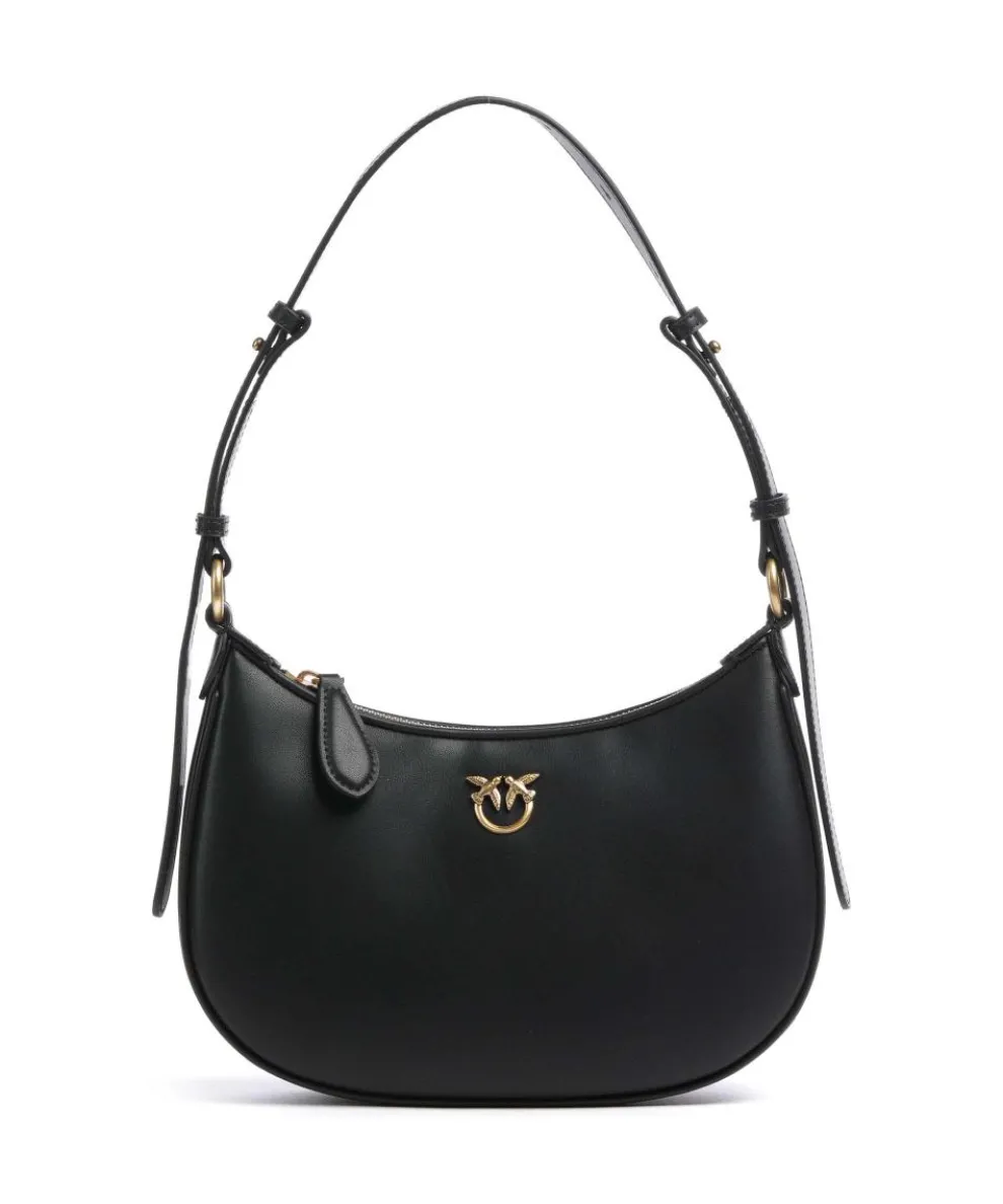 Half Moon Mini Shoulder bag fine grain cow leather black