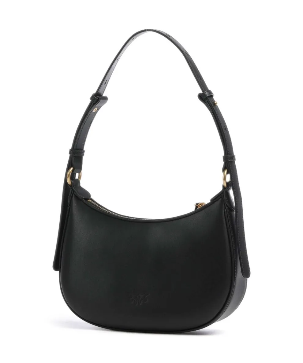 Half Moon Mini Shoulder bag fine grain cow leather black
