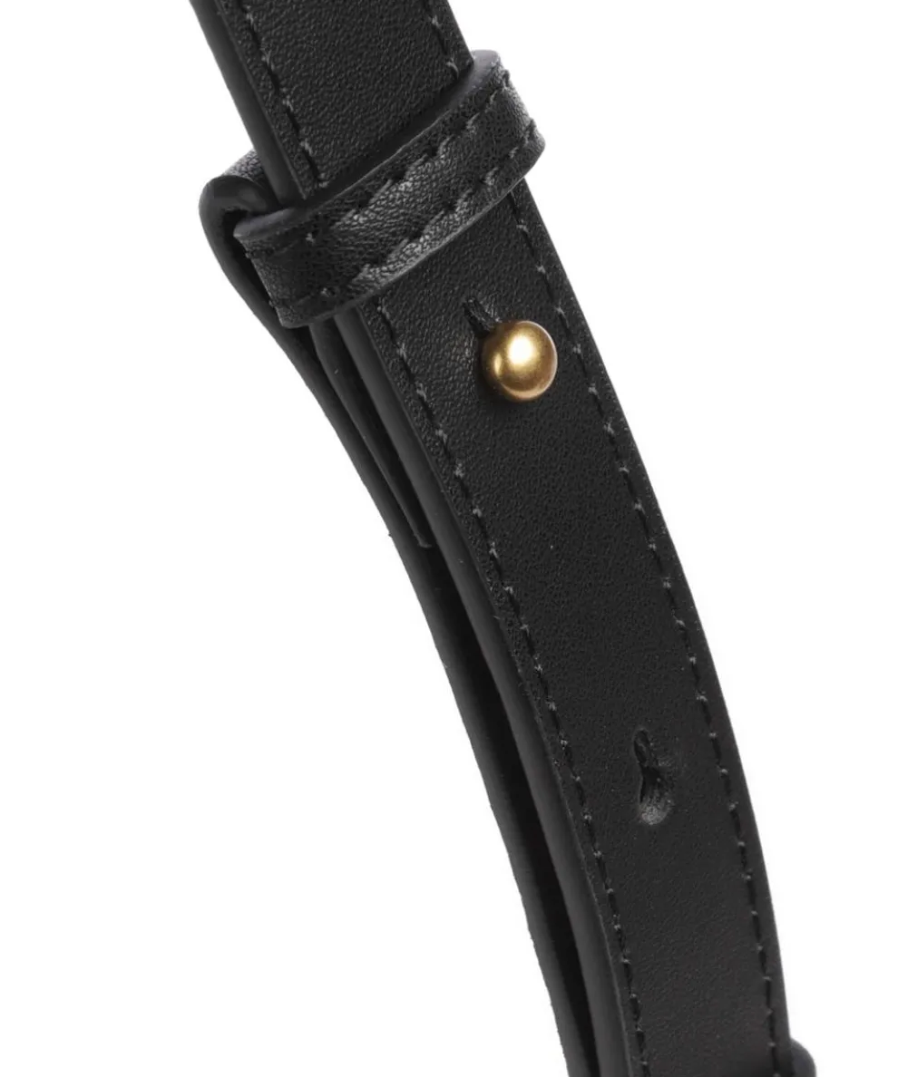 Half Moon Mini Shoulder bag fine grain cow leather black