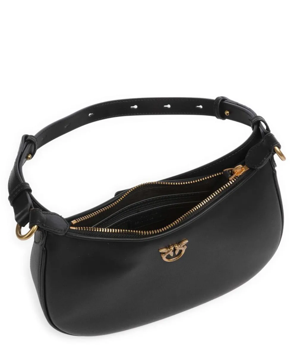 Half Moon Mini Shoulder bag fine grain cow leather black