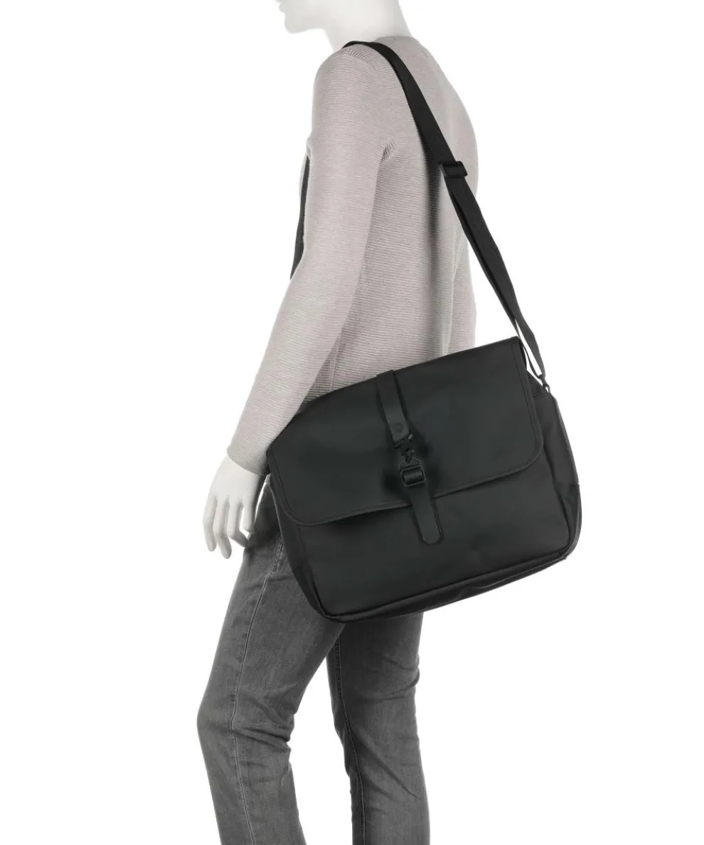 Messenger bag 16″ polyurethane, polyester black