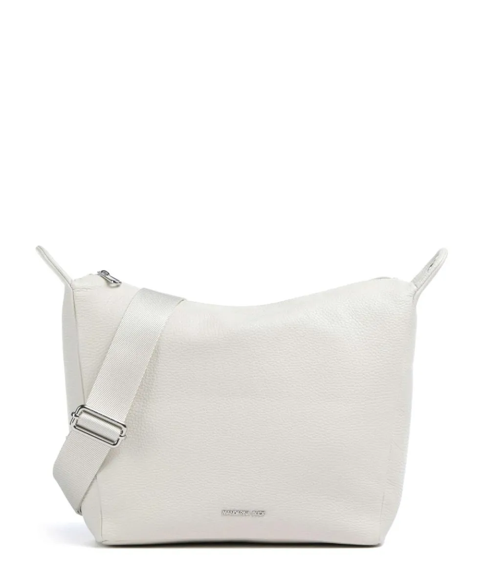 Mellow Leather Crossbody bag grained calfskin cream