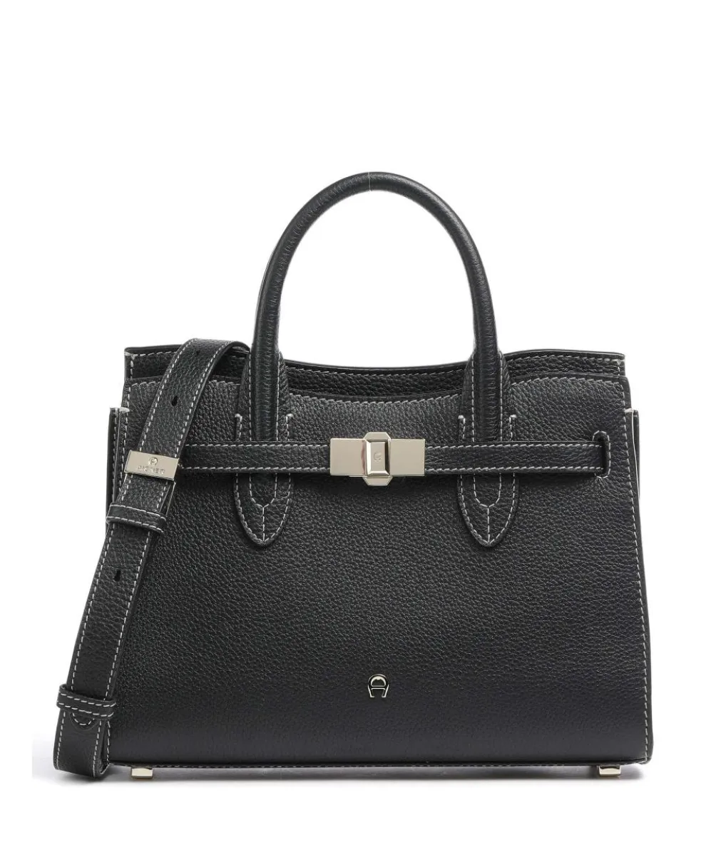 Farah M Handbag grained cow leather black