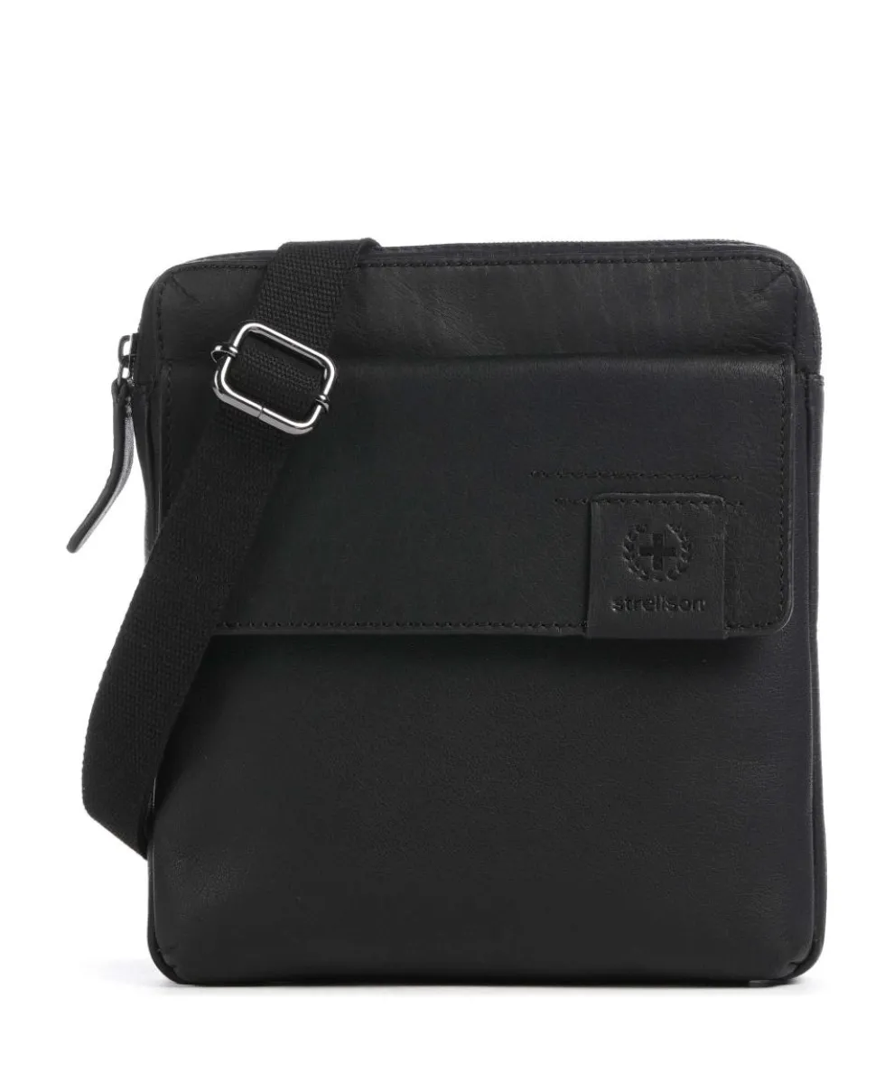 Hyde Park Crossbody bag grained cow leather black
